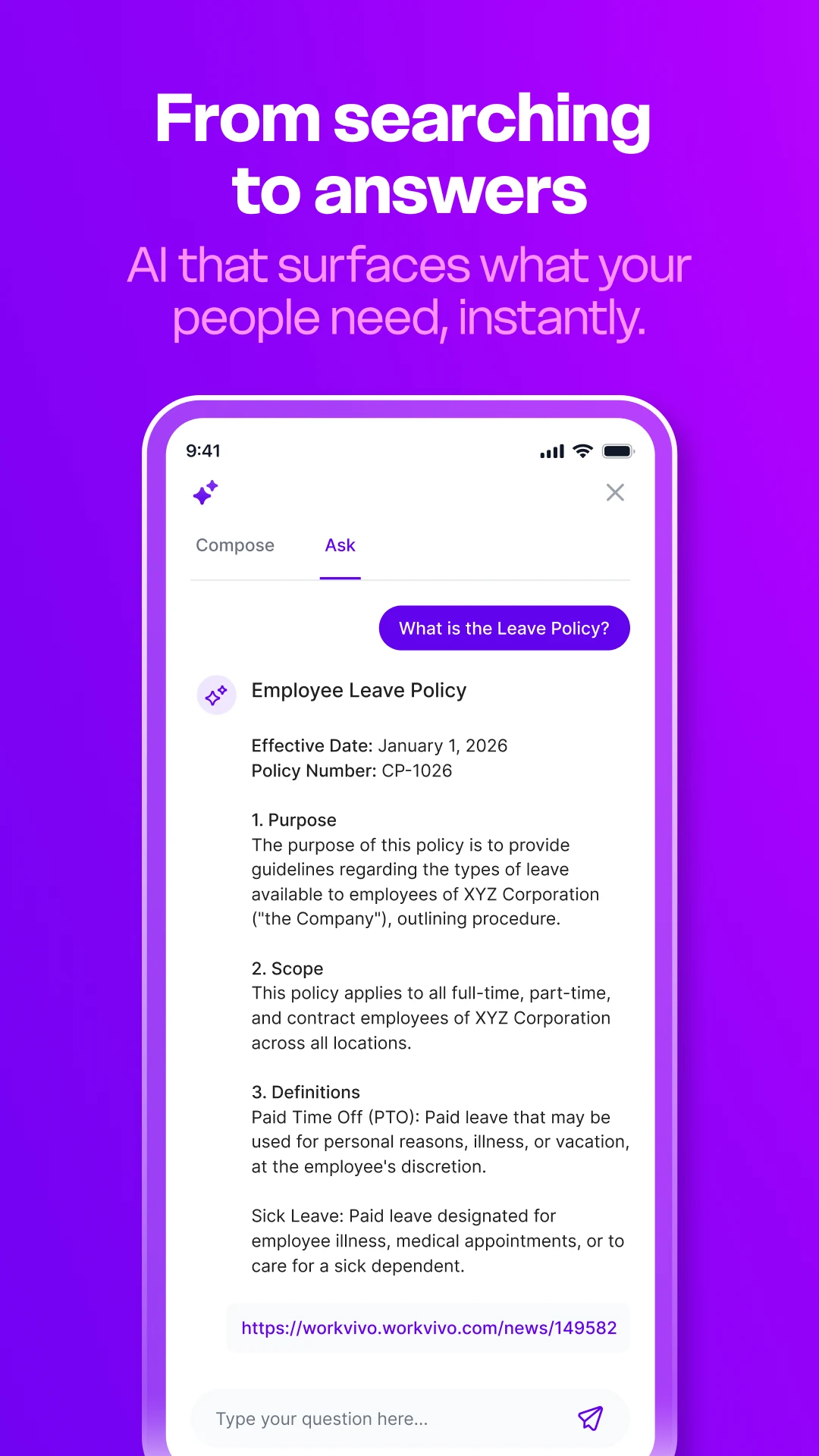 Workvivo screenshot