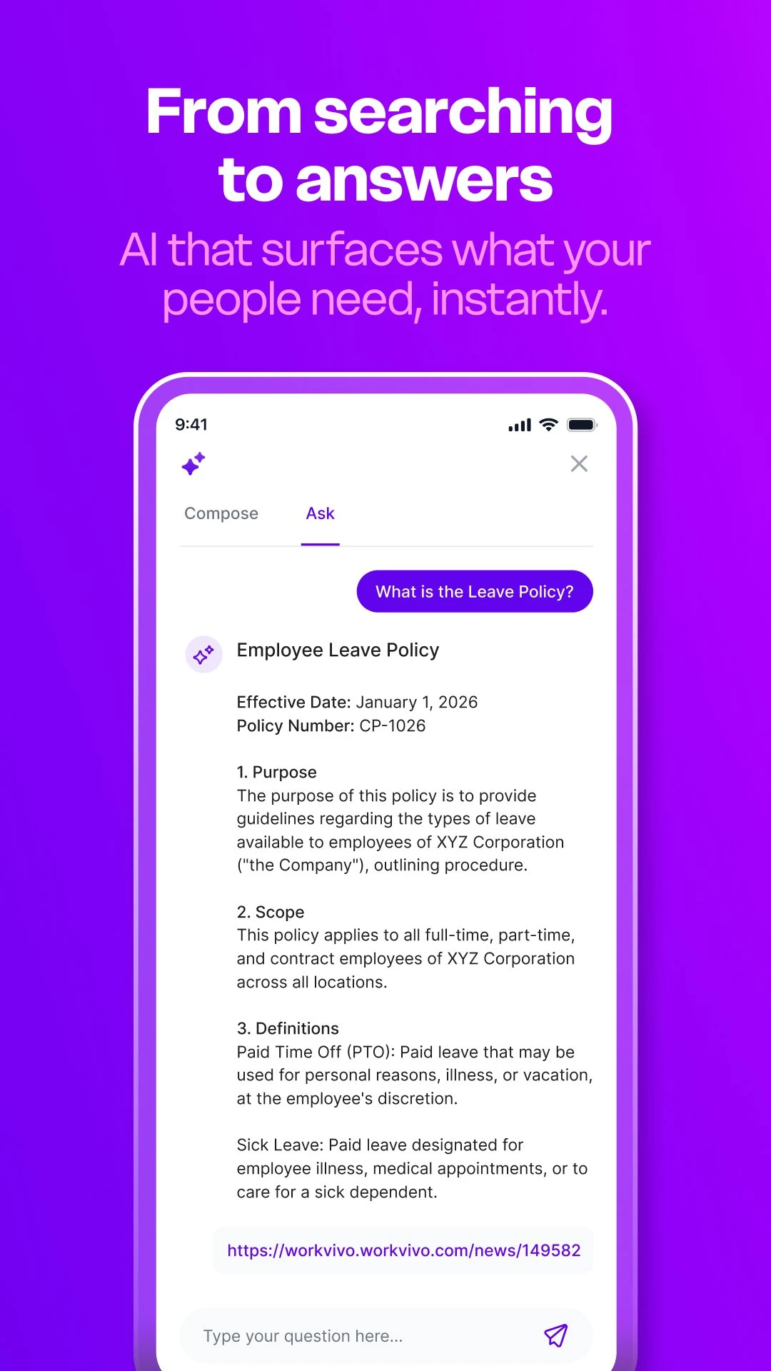 Workvivo screenshot